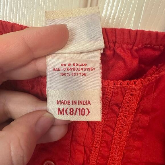 Y2K VTG Faded Glory Sleeveless Babydoll Top Size L Size M Cherry Tomato Preppy - Picture 4 of 6